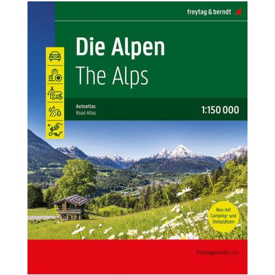 Die Alpen, Straßenatlas 1:150.000, freytag & berndt – Hledejceny.cz