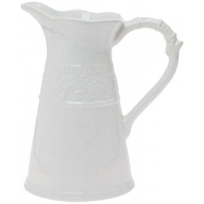 VÁZA DŽBÁN KERAMIKA 19,5x13,5x22,5CM BIELY – Hledejceny.cz