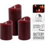 HOMESTYLING LED svíčka sada 3 ks červená KO-AX5432720 – Hledejceny.cz