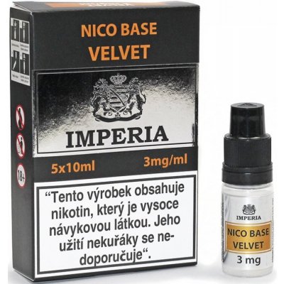 Boudoir Samadhi s.r.o. IMPERIA Nikotinová báze Velvet PG20/VG80 3mg 5x10ml – Zboží Dáma
