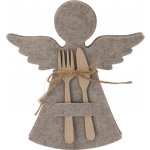 Home Styling Collection Plstěná kapsa na příbor ve tvaru anděla ochránce, 22 x 20 cm šedá – Hledejceny.cz