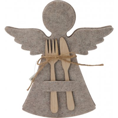 Home Styling Collection Plstěná kapsa na příbor ve tvaru anděla ochránce, 22 x 20 cm šedá – Hledejceny.cz