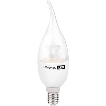 Canyon LED COB žárovka E14 tvar BXS38 průhledná 3.3W 250 lm,Neutrální bílá 4000K,220-240,150° Ra>80,50.000 hod