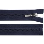 Prima-obchod Kostěný zip No 5 délka 50 cm s ozdobným jezdcem, barva 330 modrá tmavá – Zboží Mobilmania