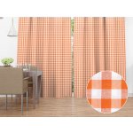 Biante Dekorační závěs Rebeka RE-005 Oranžovo-bílá kostka střední 130x180 cm – Hledejceny.cz