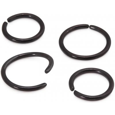 Atreya Černý rozevírací kroužek Niobium černá 1,2 mm průměr 8 mm – Zboží Dáma