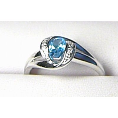 Klenoty Budín Luxusní diamantový prsten s Blue topazem a diamanty 386-1939.0.54.93