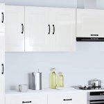 vidaXL Kuchyňská nástěnná skříňka Kalmar lesklá bílá materiál na bázi dřeva – Sleviste.cz