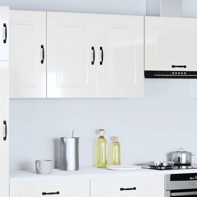 vidaXL Kuchyňská nástěnná skříňka Kalmar lesklá bílá materiál na bázi dřeva – Sleviste.cz