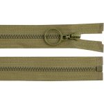 Zip kostěný dělitelný No 3 - s kroužkem barva 263 zelená khaki délka 50 cm – Hledejceny.cz