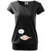 Těhotenské a kojící tričko Bezvatriko těhotenské tričko Kuk z bříška černá