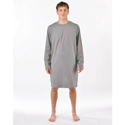 Gino pánská noční košile (79203_MxGLMZ) šedá – Zboží Mobilmania