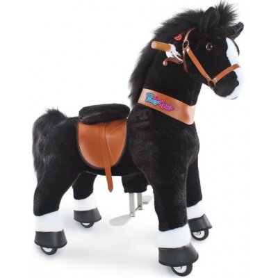 PonyCycle Mechanický jezdící kůň (na kolečkách) pro děti - černý varianta: Velikost 4 – Hledejceny.cz