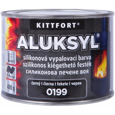 Kittfort Aluksyl Vypalovací silikonová žáruvzdorná barva 0199 černá, 400 g