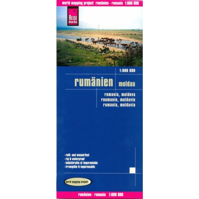 Rumunsko, Moldávie (Romania & Moldova) 1:600.000 mapa RKH – Zboží Mobilmania