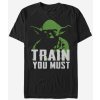 Pánské Tričko Zoot Fan Yoda Train You Must Star Wars triko černá