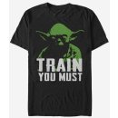 Zoot Fan Yoda Train You Must Star Wars triko černá