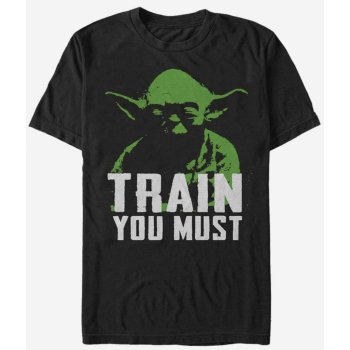 Zoot Fan Yoda Train You Must Star Wars triko černá