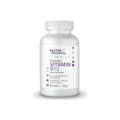 NutriWorks Strong Vitamin B12 90 kapslí (Silný vitamín B12)