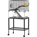 PawHut Klec pro drobné hlodavce černá 78,5 x 48,5 x 80 cm – Zboží Mobilmania