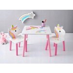 Atmosphera for kids bílý stolek do ho pokoje židličky pro děti 3560239688495 – Zboží Dáma