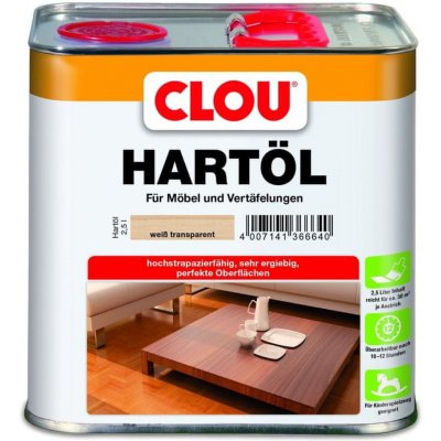 Hartöl Olej na dřevo tvrdý 0,25 l bílý