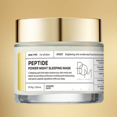 B.O.M. Peptide Power Night Sleeping Mask Protivrásková peptidová noční maska 75 g – Zboží Dáma