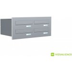 Poštovní schránka B-04 rovná - do dveřního panelu - lakovaná - RAL 9016 MAT. - BÍLÁ – Hledejceny.cz