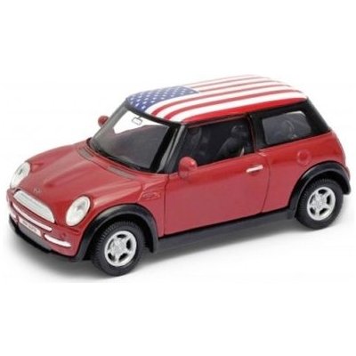 Welly Mini Cooper USA Oranžová 1:34 – Zboží Mobilmania