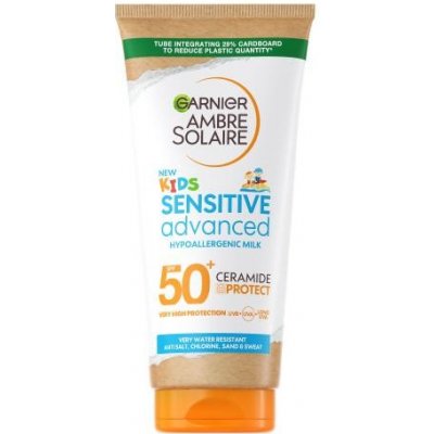 Garnier Ambre Solaire Kids Advanced Sensitive Hypoallergenic Milk SPF50+ 175 ml voděodolné opalovací mléko s vysokou ochranou pro děti