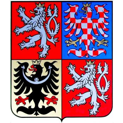 Státní znak ČR 160×130 mm, PVC samolepka bílá – Hledejceny.cz