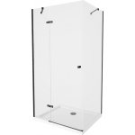 MEXEN/S Roma sprchový kout 110x80, transparent, černá + bílá vanička se sifonem 854-110-080-70-00-4010B – Zboží Mobilmania
