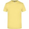 Pánské Tričko James+Nicholson základní triko bez bočních švů žlutá světlá JN002