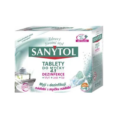 Sanytol tablety do myčky 4 v 1 s dezinfekcí 40 ks – Hledejceny.cz