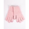 Dětské rukavice Dívčí pětiprsté dotykové rukavice Yoclub RED-0085G-005C-003 Pink