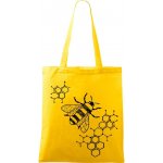 Plátěná taška Handy Včela s plástvemi žlutá černý motiv – Zboží Mobilmania