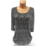 Drahstyl Společenská halenka NATAŠA Černý podklad se stříbrem – Sleviste.cz