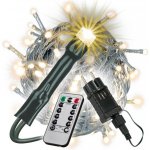 NEXOS Vánoční řetěz 30 m, 200 LED, teple bílá, zelený kabel – Hledejceny.cz