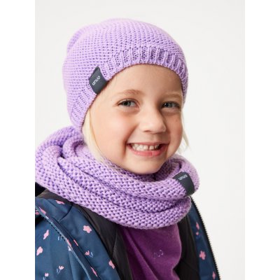 unuo Dětská čepice pletená Warm Lila – Sleviste.cz
