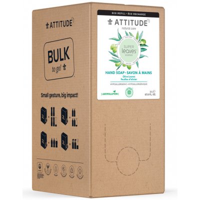 Attitude Super leaves přírodní tělové mýdlo s detoxikačním účinkem olivové listy 2 l
