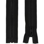 Zip kostěný 5 mm, 55 cm, dělitelný, jezdec standard - černá – Hledejceny.cz