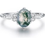 Olivie Stříbrný prsten MECHOVÝ ACHÁT 8234 – Zboží Dáma Olivie Stříbrný prsten MECHOVÝ ACHÁT 8234 – Zboží Dáma