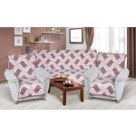 Kvalitex Karmela 3+1+1 vlnka burgundy 1x 150 x 200 cm + 65 x 150 cm – Zboží Dáma