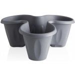 BAMA TRIOFOGLIO květináč 40 x 16 cm šedý – Zboží Dáma