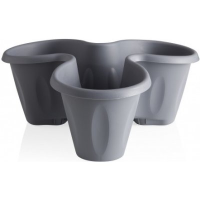 BAMA TRIOFOGLIO květináč 40 x 16 cm šedý – Zboží Dáma