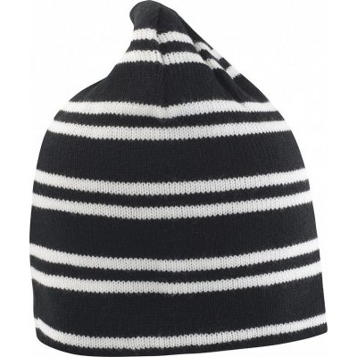 Result Winter Essentials oboustranná ohrnovací čepice z pleteniny černá bílá – Hledejceny.cz