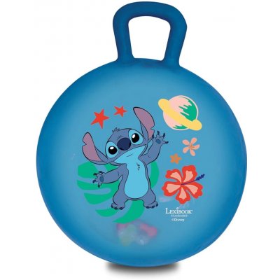 Lexibook Nafukovací skákací míč se světelnými efekty 45 cm tmavě modrý Disney Stitch – Zbozi.Blesk.cz