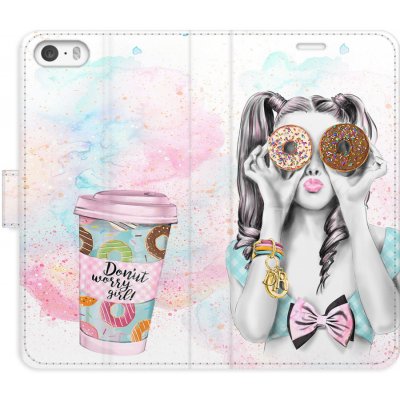Pouzdro iSaprio - Donut Worry Girl - iPhone 5/5S/SE