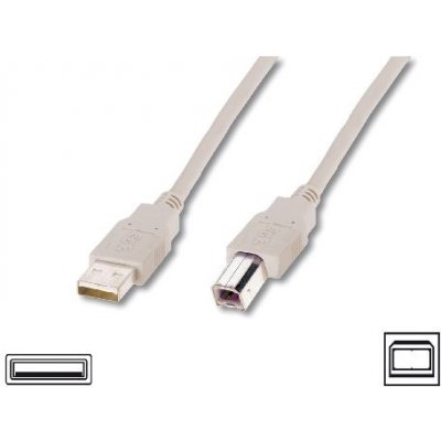 Digitus AK-300105-010-E Připojovací, USB 2.0, typ A - B M / M, 1m, šedý – Sleviste.cz