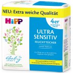 HiPP Babysanft Ultra Sensitive čisticí vlhčené ubrousky bez parfému 4 x 52 kusů